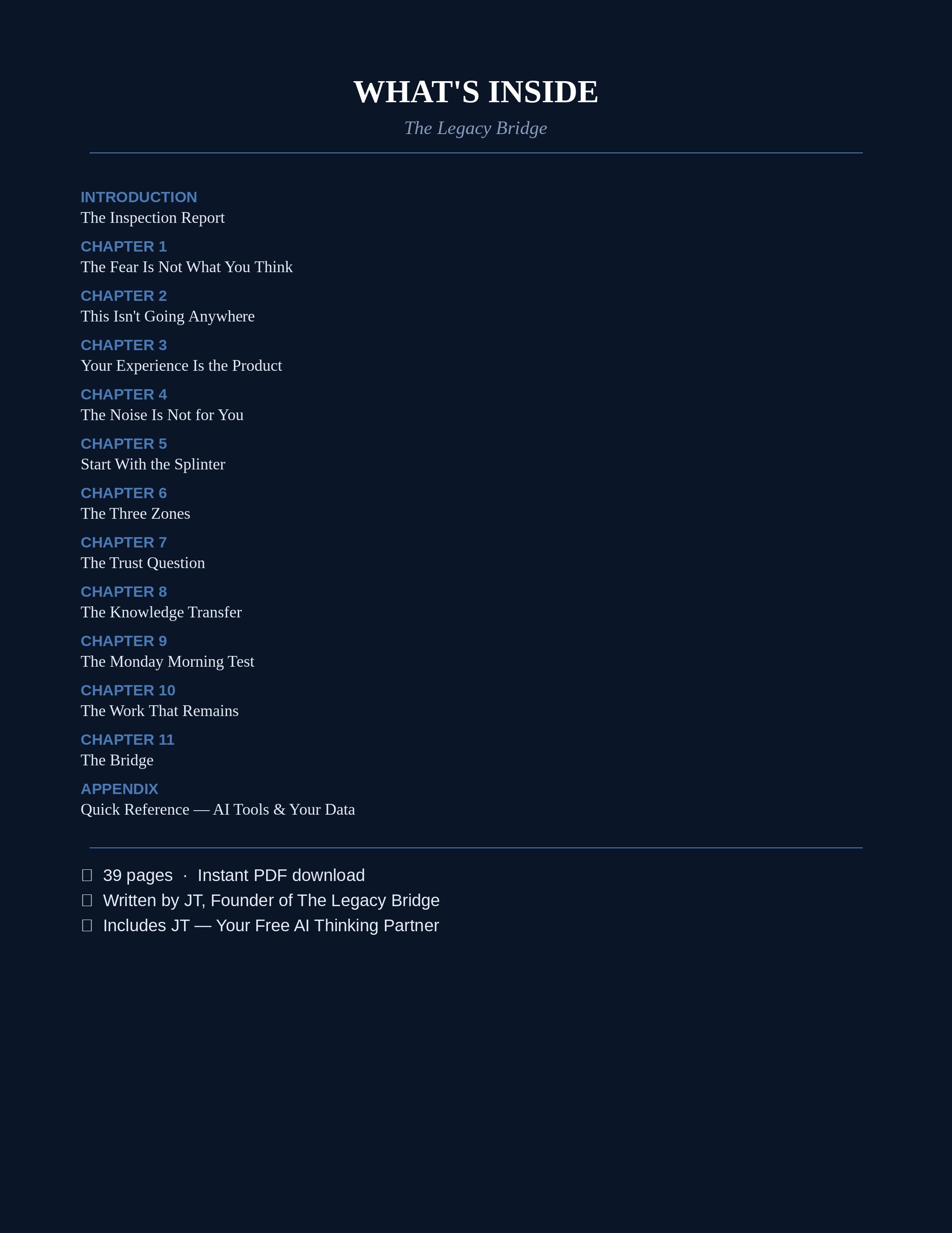 The Legacy Bridge — The Business Owner's Guide to Crossing Into the Age of AI